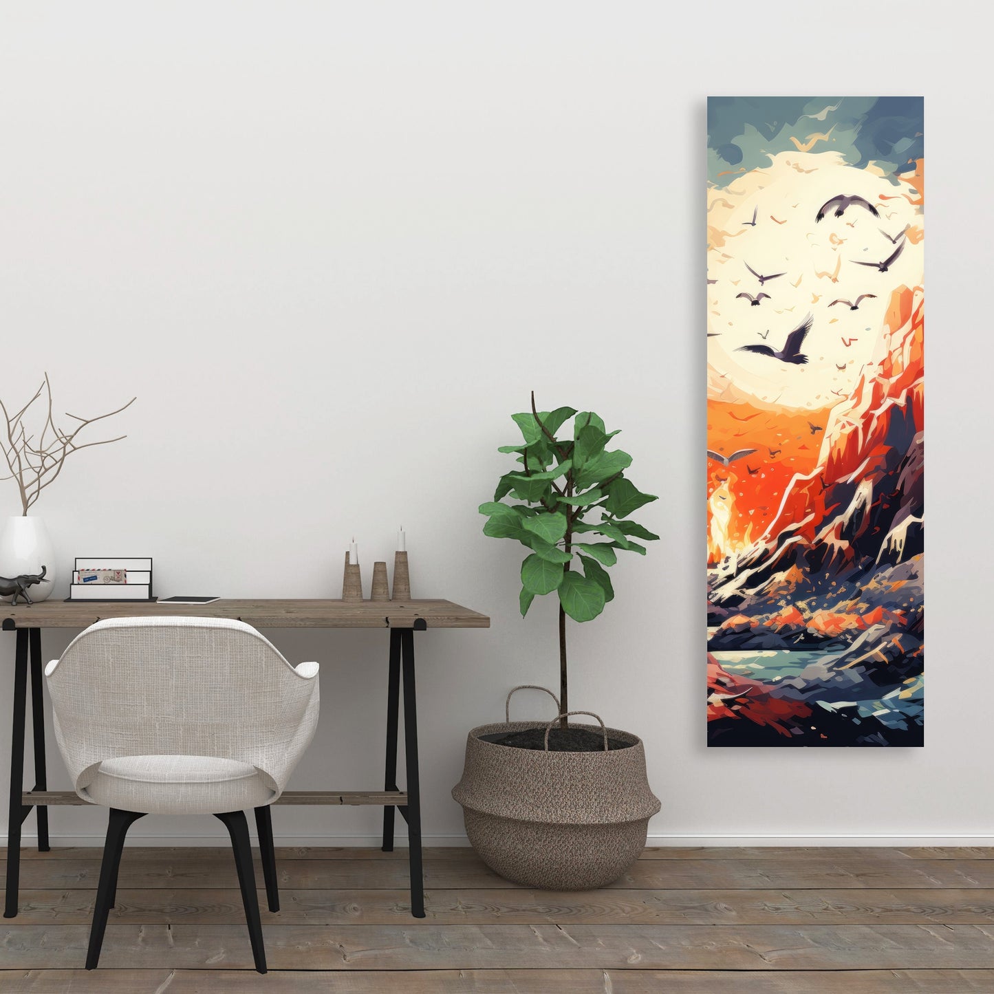 Towards Danger - Red Canvas Art | Modern Design