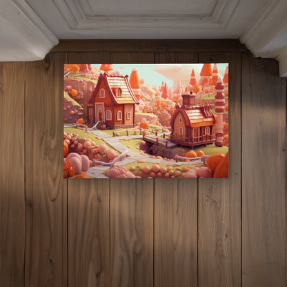 Toy Town White Indoor Outdoor Door Mat | Decor Essential