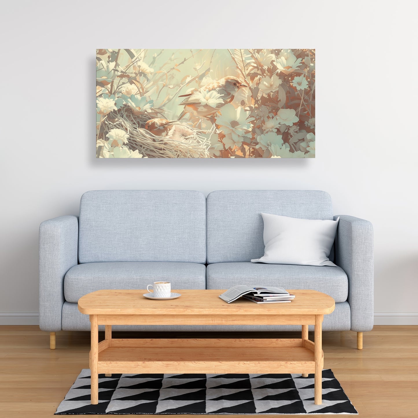 The Nest - Beige Canvas for Elegant Home Decor | Stylish Art
