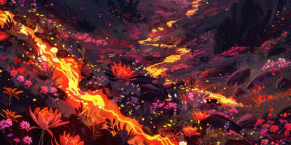 Bloom and Eruption Desk Mat | Stylish Home Decor Accent