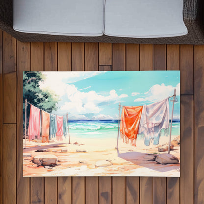 Sunny Side Orange Outdoor Area Rug | Home Decor Accent