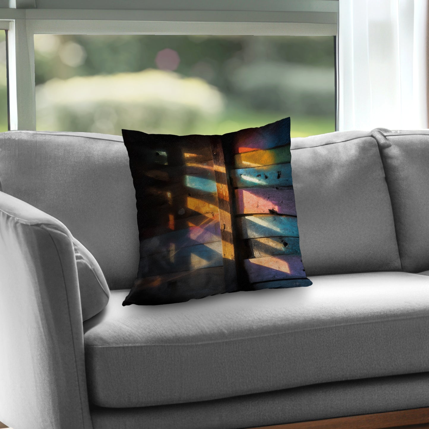 Casting Rainbows Poly Twill Throw Pillow | Home Decor Accent