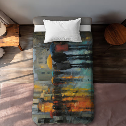 Rainy Day Blue Duvet Cover | Chic Home Decor Essential