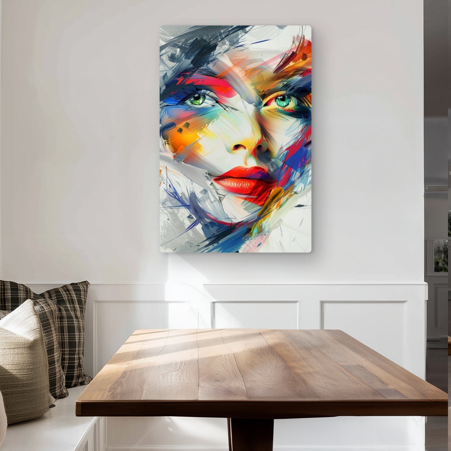 Abstract Look - Yellow Metal Print for Stylish Home Decor