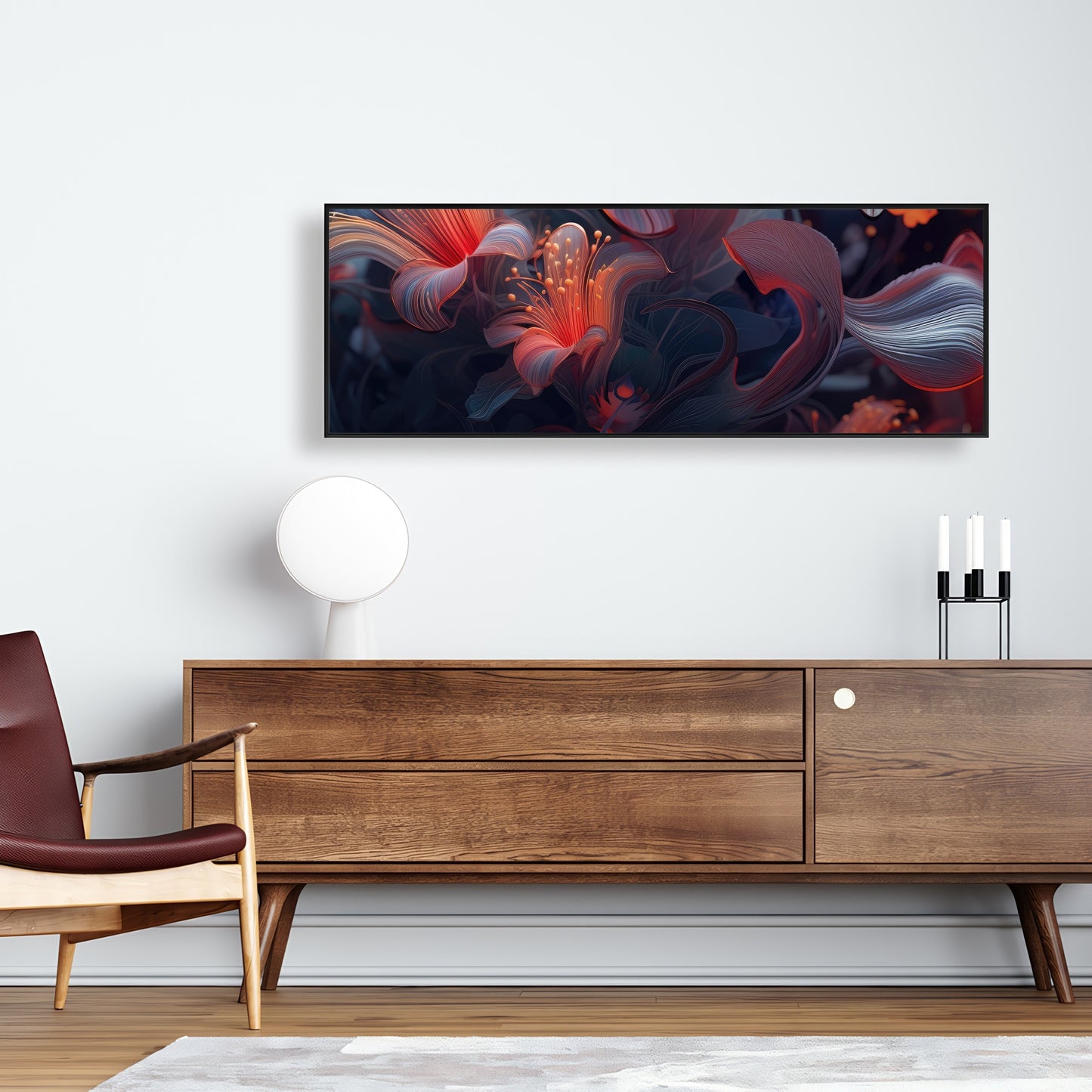 Astral bloom - Framed Canvas - Print on demand