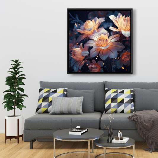 Pixie flowers - 36"x36" Framed canvas