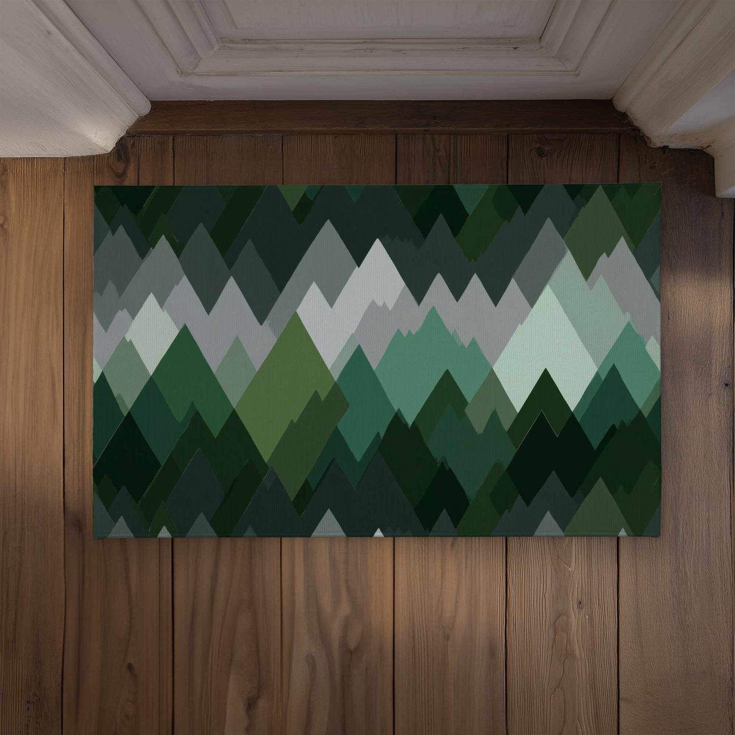 Evergreen Peaks Door Mat | Indoor Outdoor Home Decor Mat