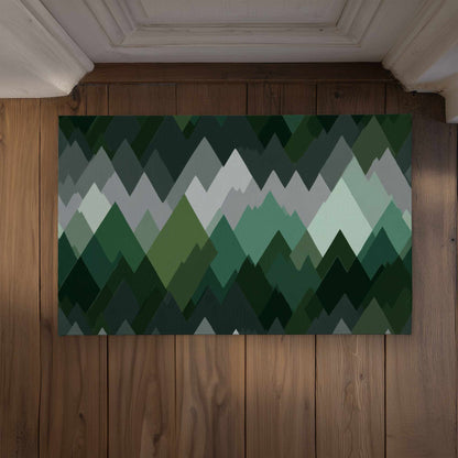 Evergreen Peaks Door Mat | Indoor Outdoor Home Decor Mat