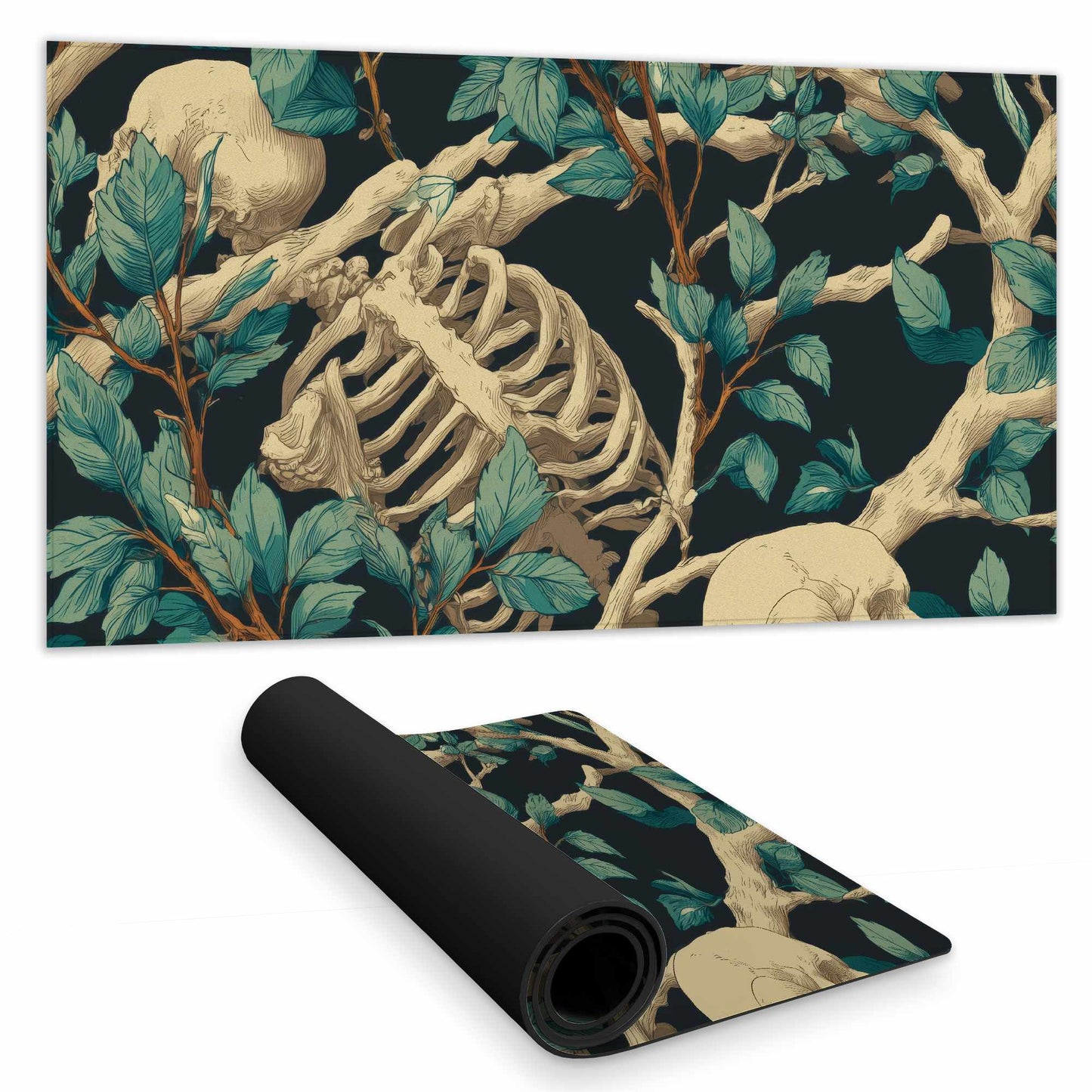 Sticks and Skulls Desk Mat - Stylish Home Decor Accent