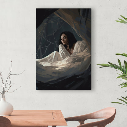 Spider princess - Black Canvas Art for Stylish Home Decor