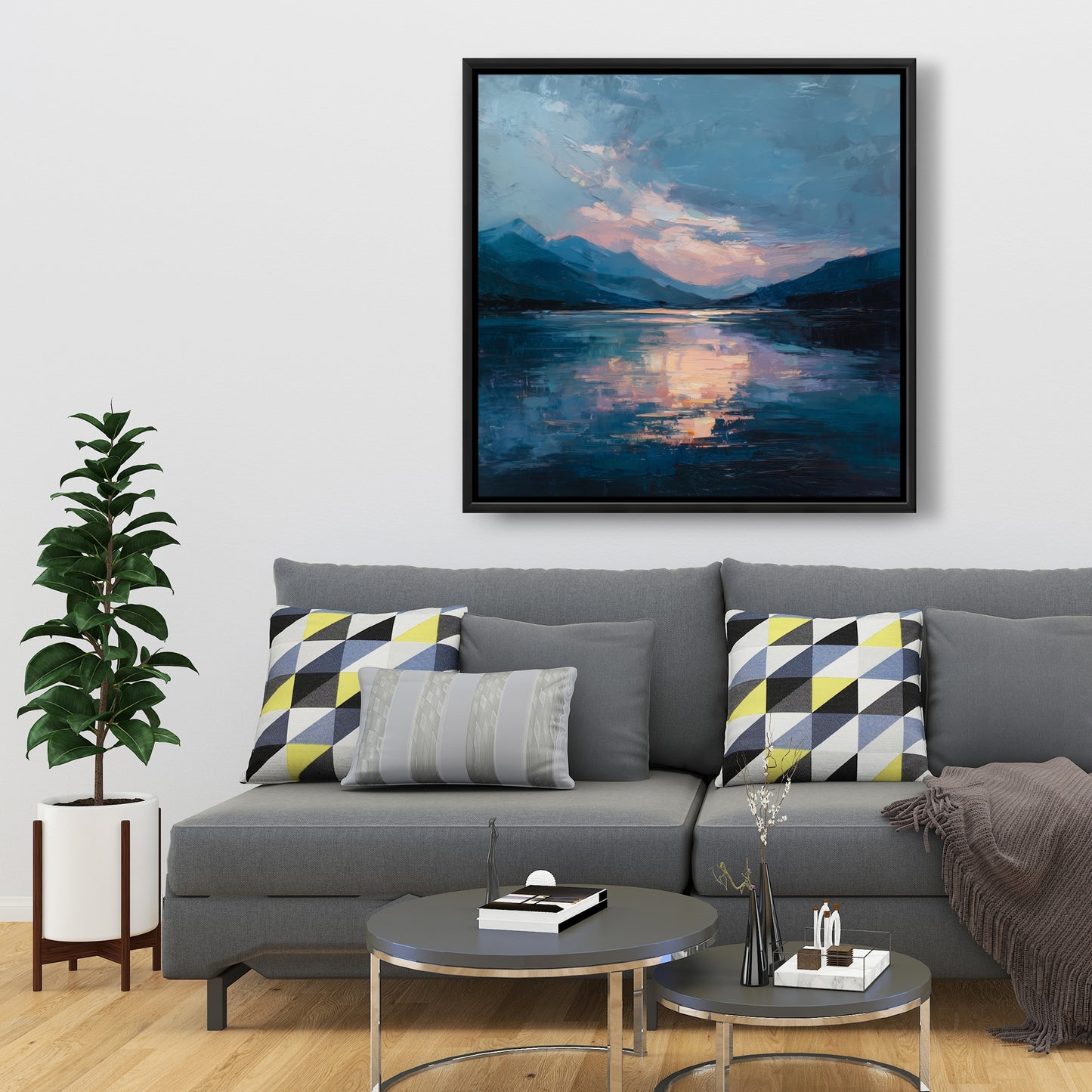 Reflect - 24"x24" Framed canvas