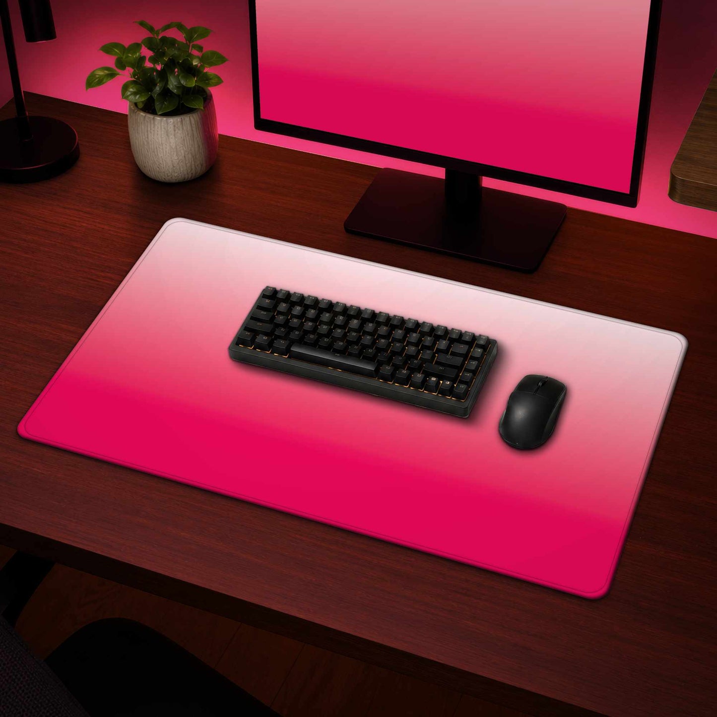 Delicate Magenta Gradient Gaming Mat for Stylish Home Decor