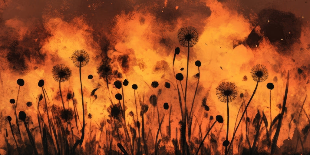 Ablaze Desk Mat - Stylish Home Decor for Your Workspace