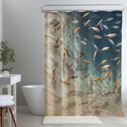 Away from the sand Turquoise Shower Curtain | Home Decor