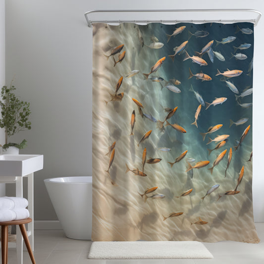 Away from the sand Turquoise Shower Curtain | Home Decor