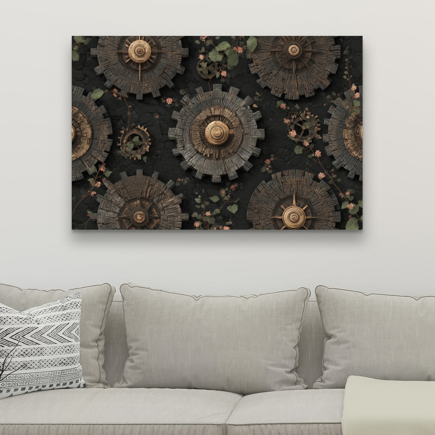 Cog pattern - 24"x24" Canvas