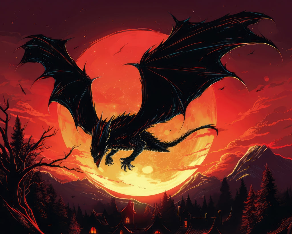 The dragon's wrath - Braided Polyester Placemat for Decor