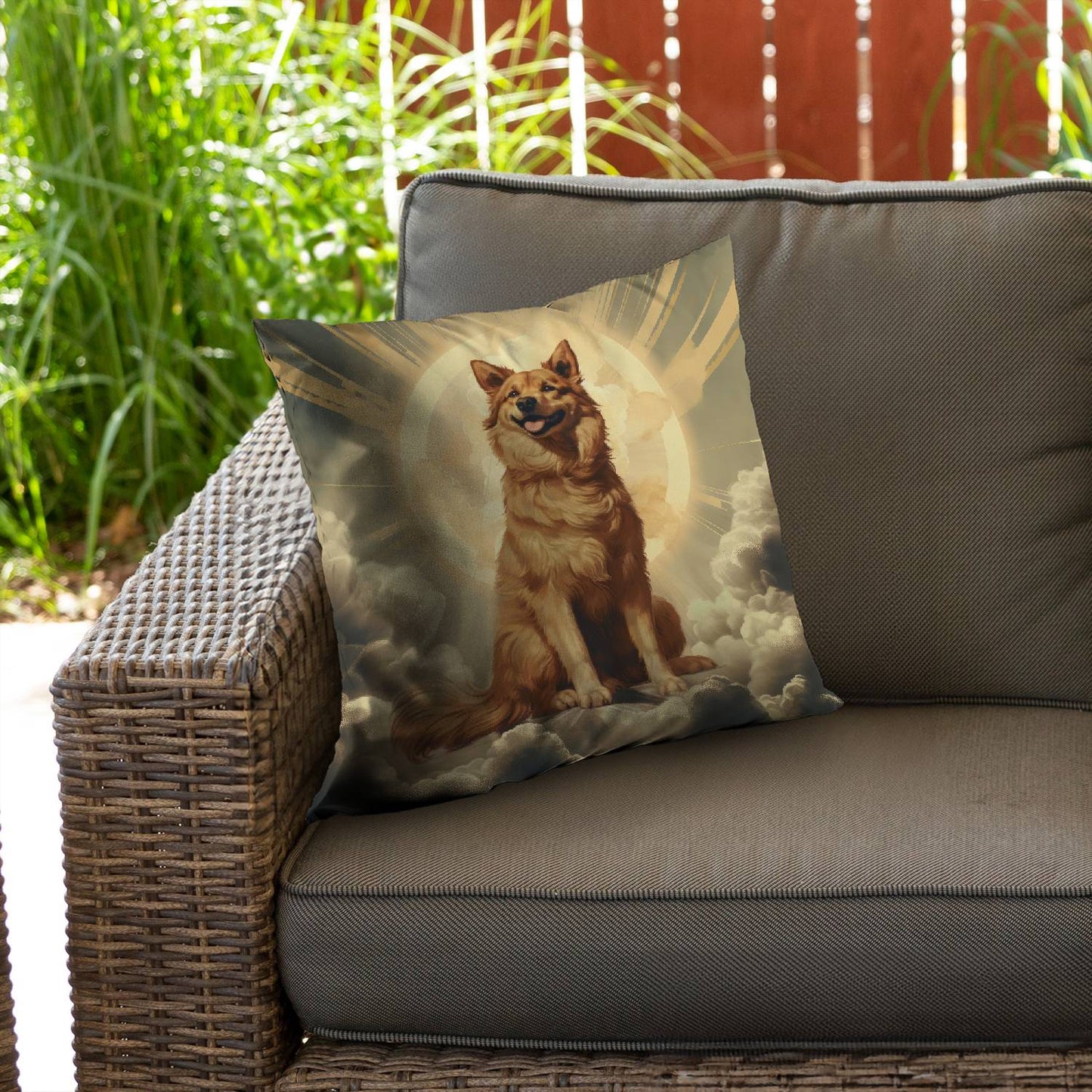 Man's best angel - Throw pillow - Print on demand