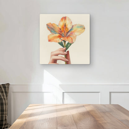 Ahold - Yellow Metal Print for Stylish Home Decor