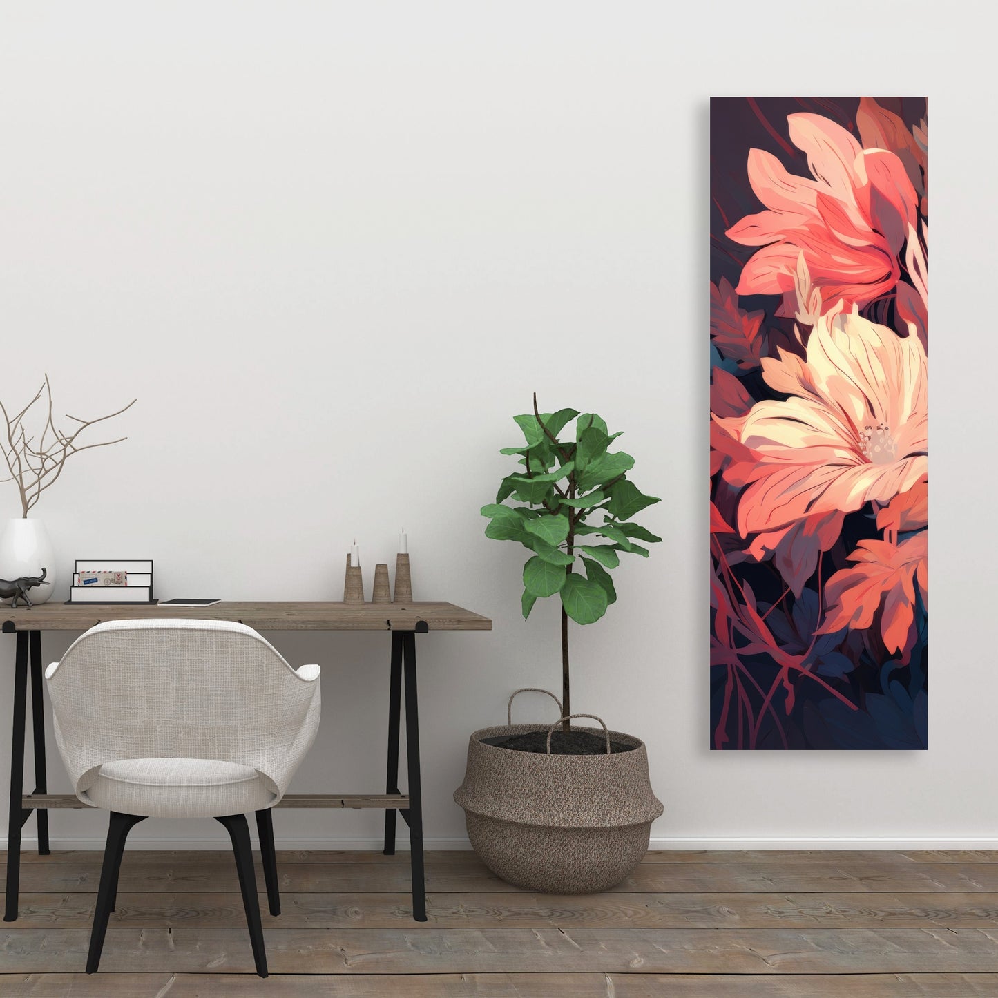 Silent charm - Turquoise Canvas Art for Home Decor