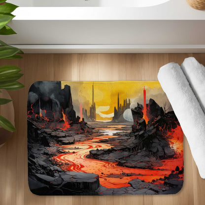 Tapis de bain carbonisé | Tapis élégant pour la décoration de la salle de bain