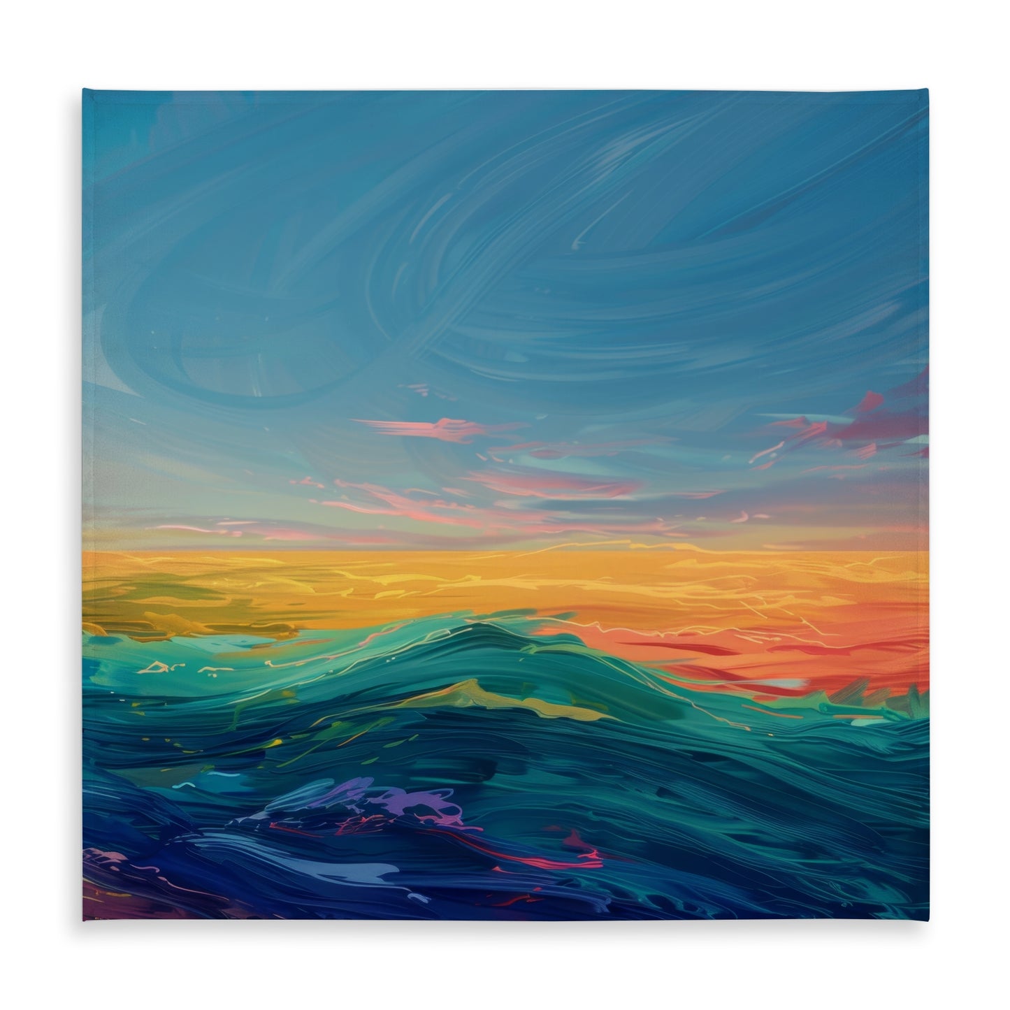 Watercolors Yellow Tablecloth | Indoor Outdoor Home Decor