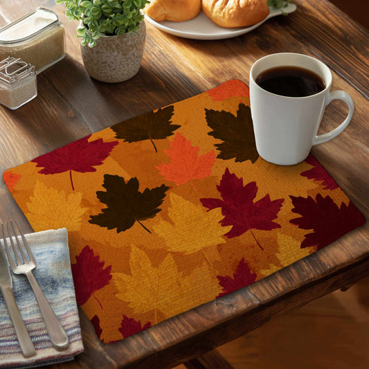 Autumn Glow Leaves Braided Placemat | Stylish Home Decor