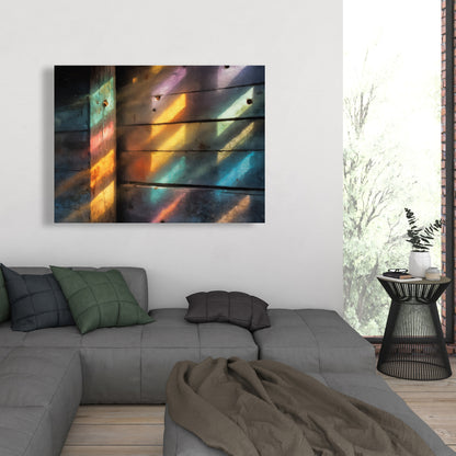 Rainbow Glint - Green Canvas for Home Decor | Vibrant Art