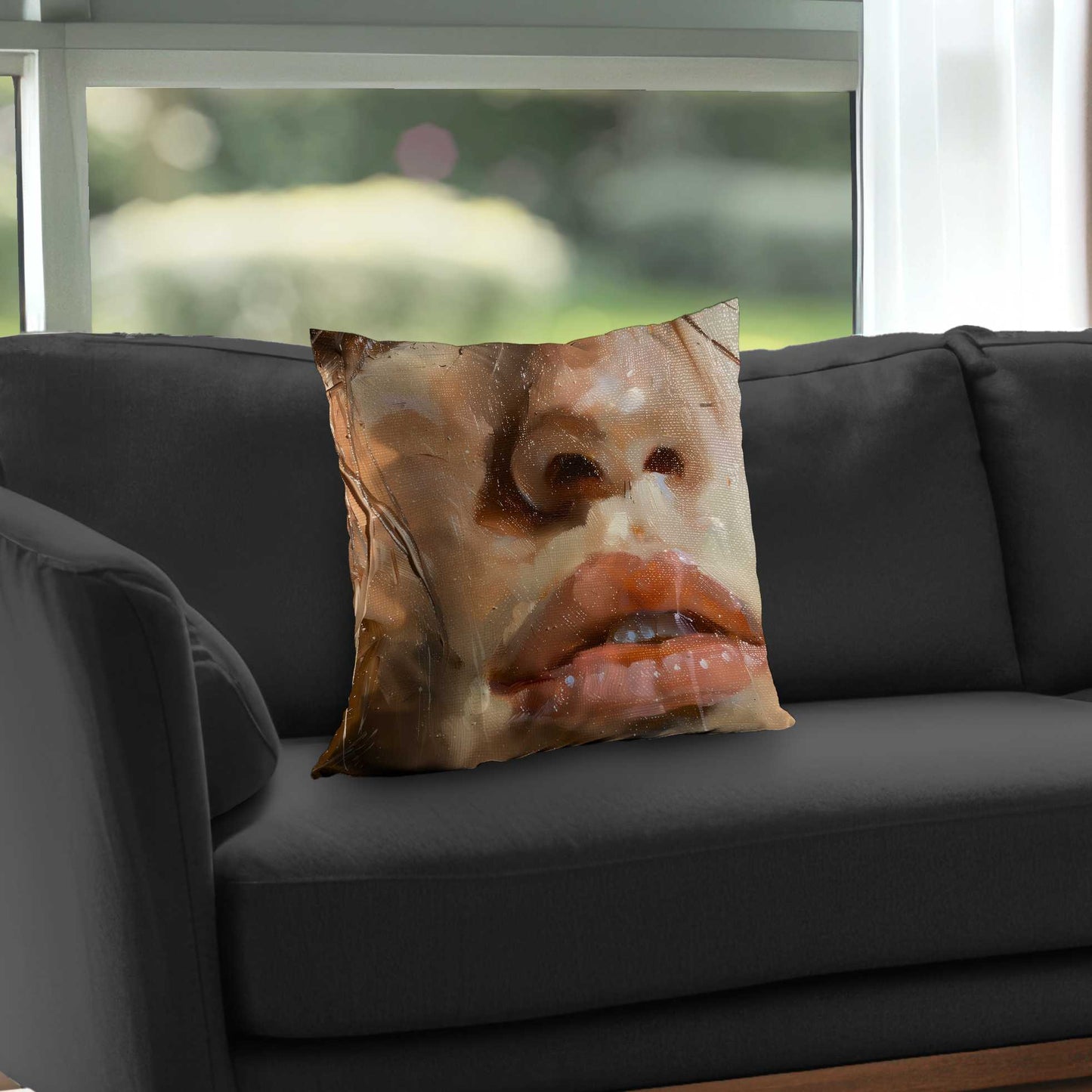Lust Poly Twill Throw Pillow - Stylish Home Decor Accent