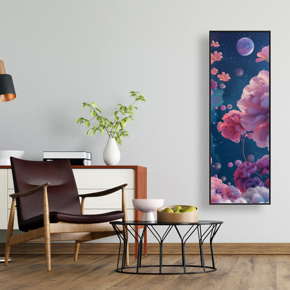 Pink void - White Framed Canvas for Elegant Home Decor