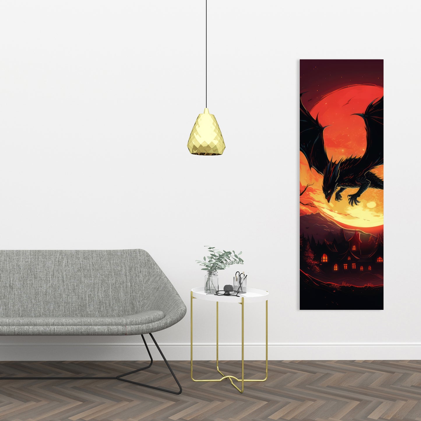 The dragon's wrath - 32"x32" Canvas