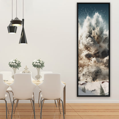 Ruined Excursion - Green Framed Canvas for Home Decor