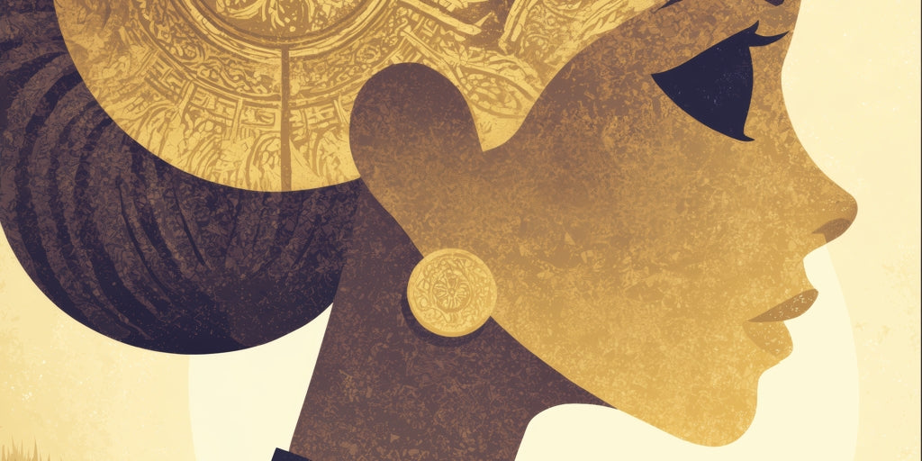 Tapis de bureau Golden Muse | Sous-main élégant pour la maison