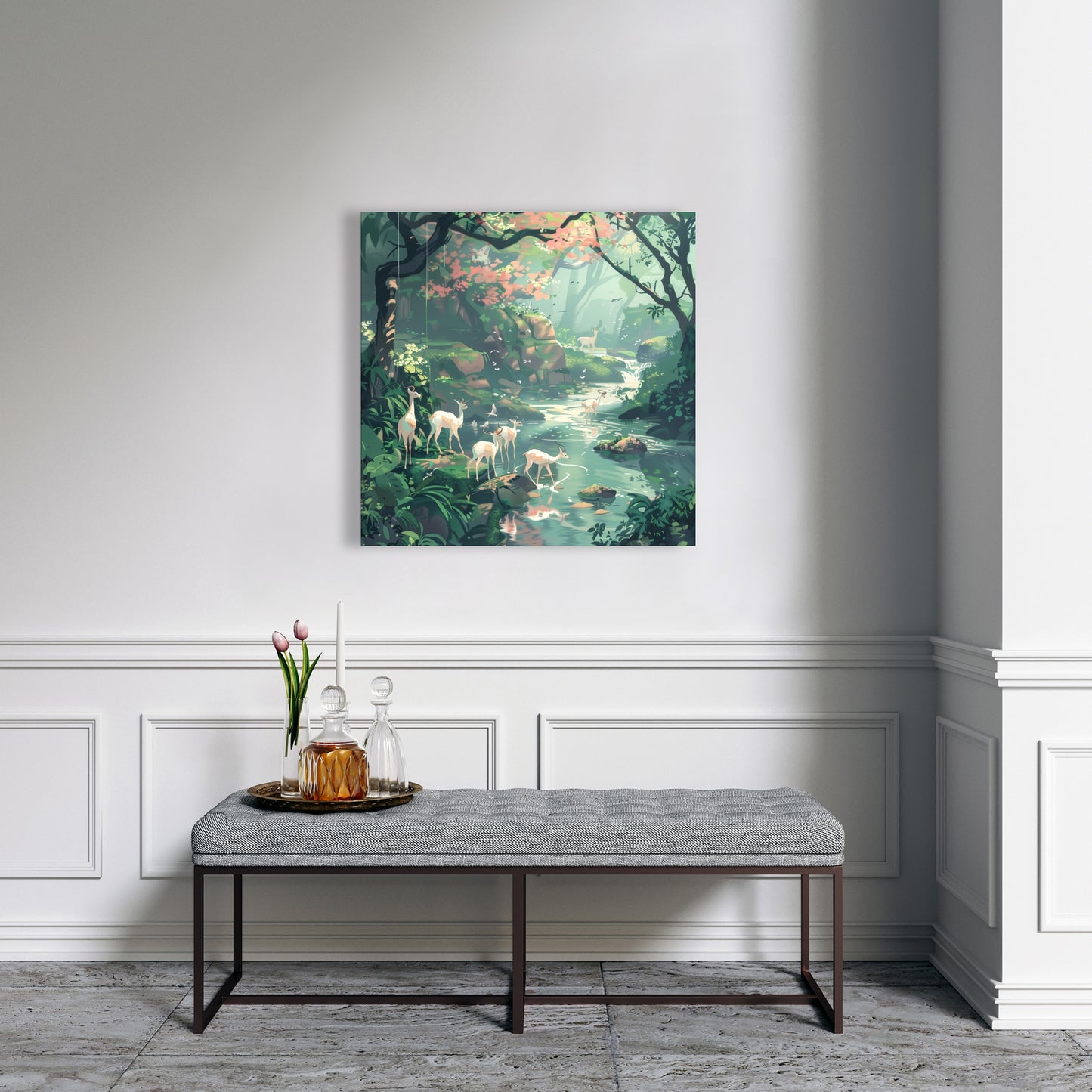 Sipping - Turquoise Canvas Art for Chic Home Decor