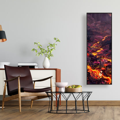 Bloom and eruption - 36"x36" Framed canvas