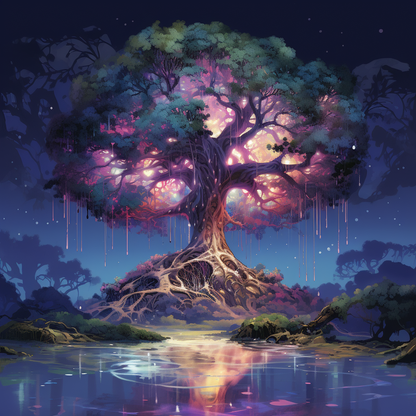 The power of nature - Green Round Outdoor Area Rug