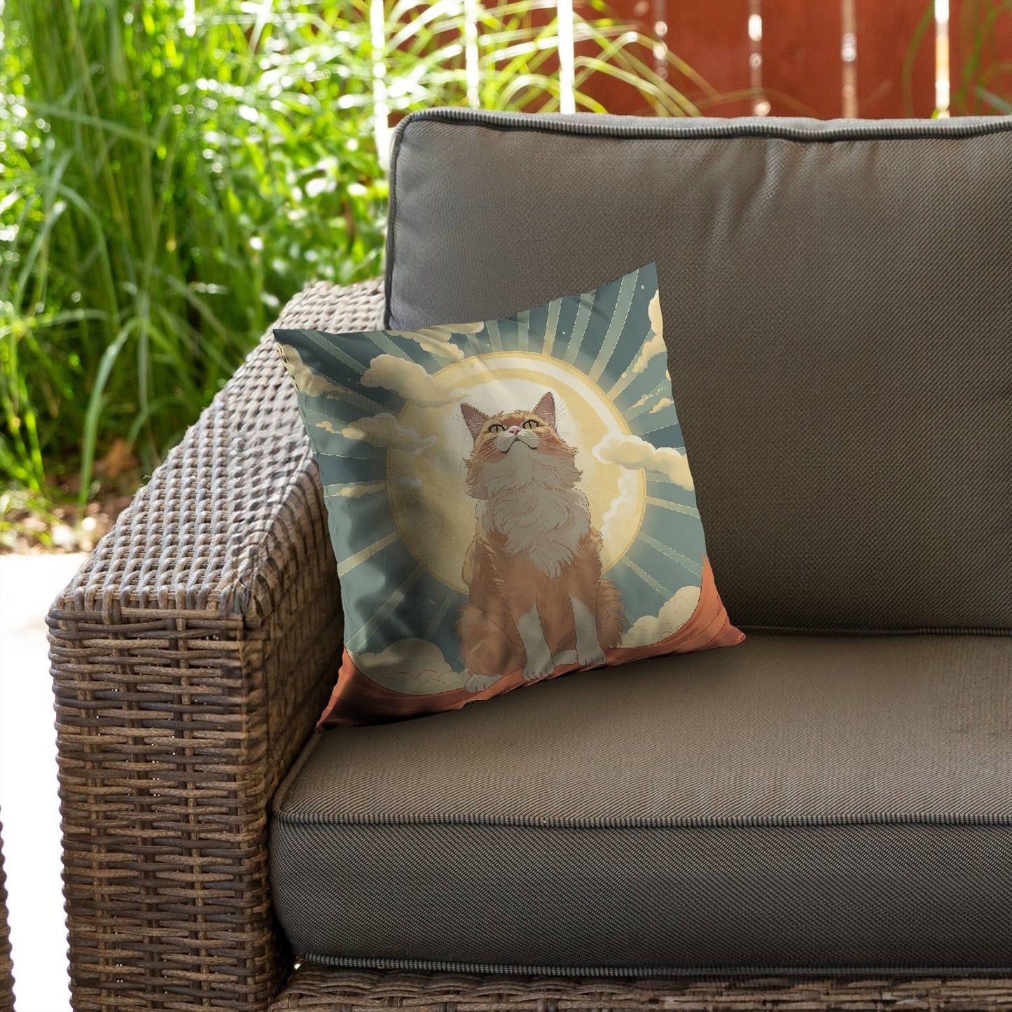 Moewing above - Throw pillow - Print on demand