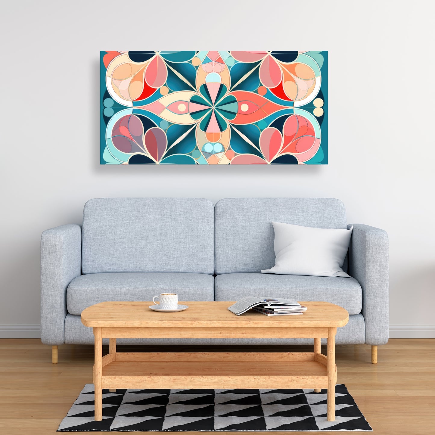 Mandala Turquoise Canvas Art - Stunning Home Decor Piece