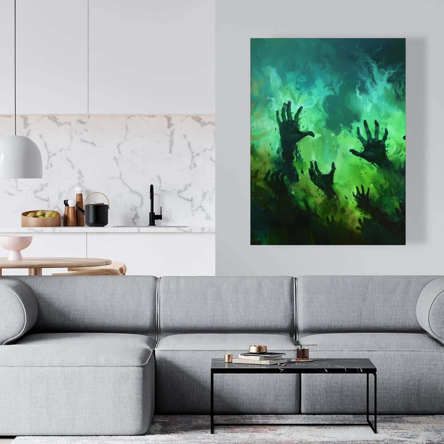 Hands of despair - 32"x32" Canvas