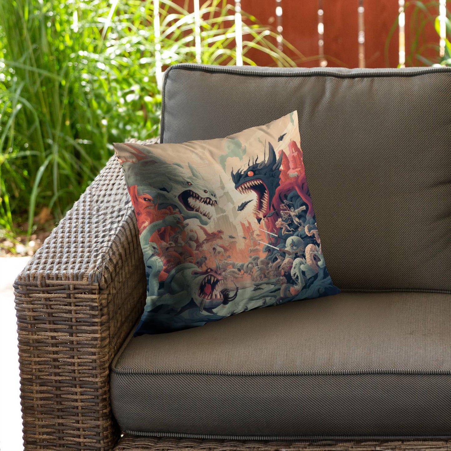 Ultimate fight - Throw pillow - Print on demand