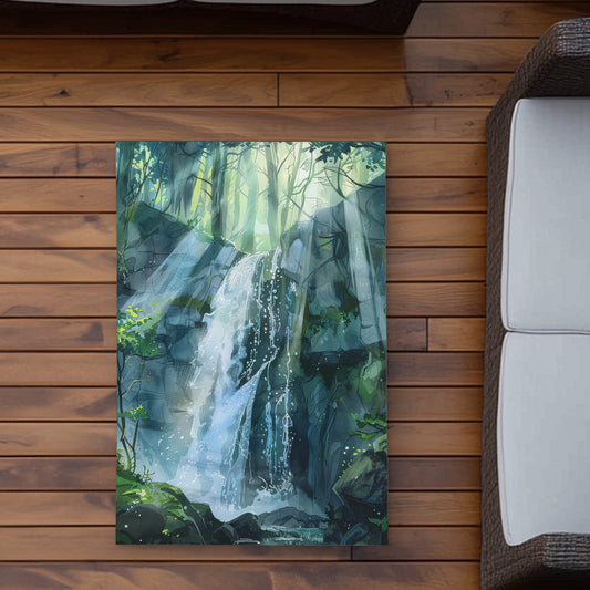 Sleeping Fall Gray Outdoor Area Rug | Home Decor Accent