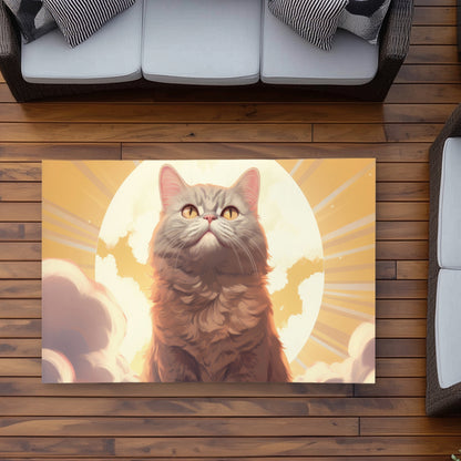 Intangible Purr Yellow Outdoor Area Rug for Home Decor