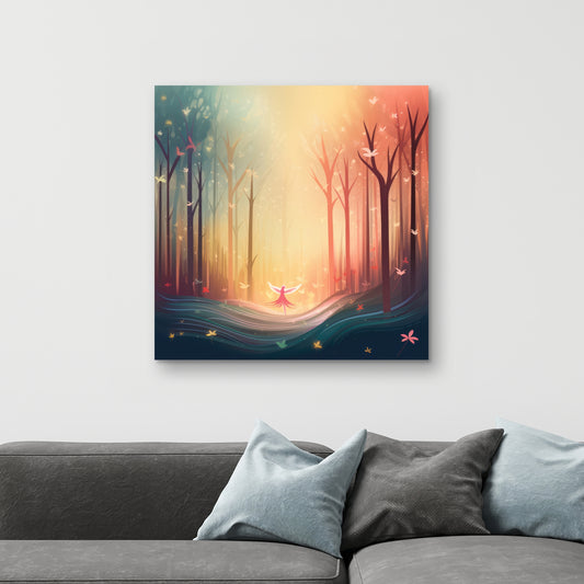 Enchanted Yellow Canvas | Vibrant Home Decor Artwork