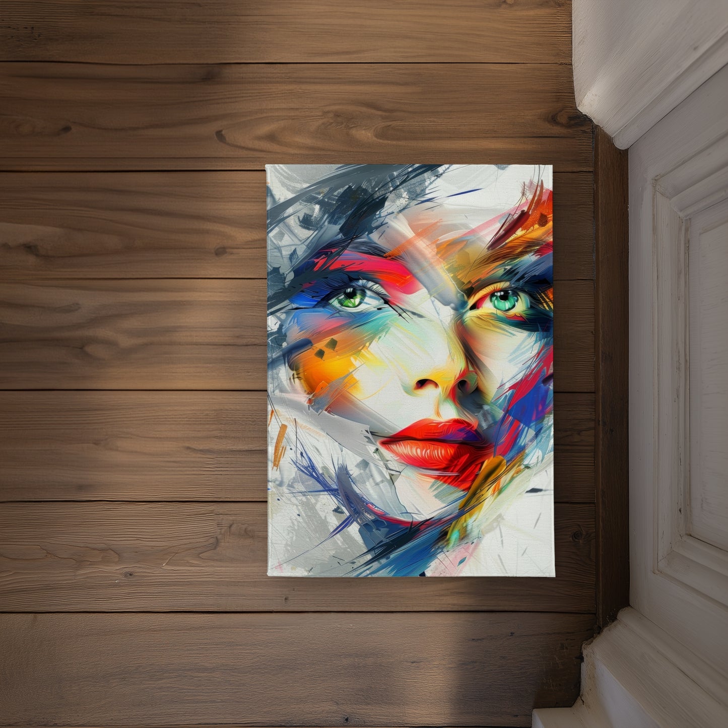Abstract Look White Indoor Outdoor Door Mat | Home Decor