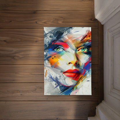 Abstract Look White Indoor Outdoor Door Mat | Home Decor