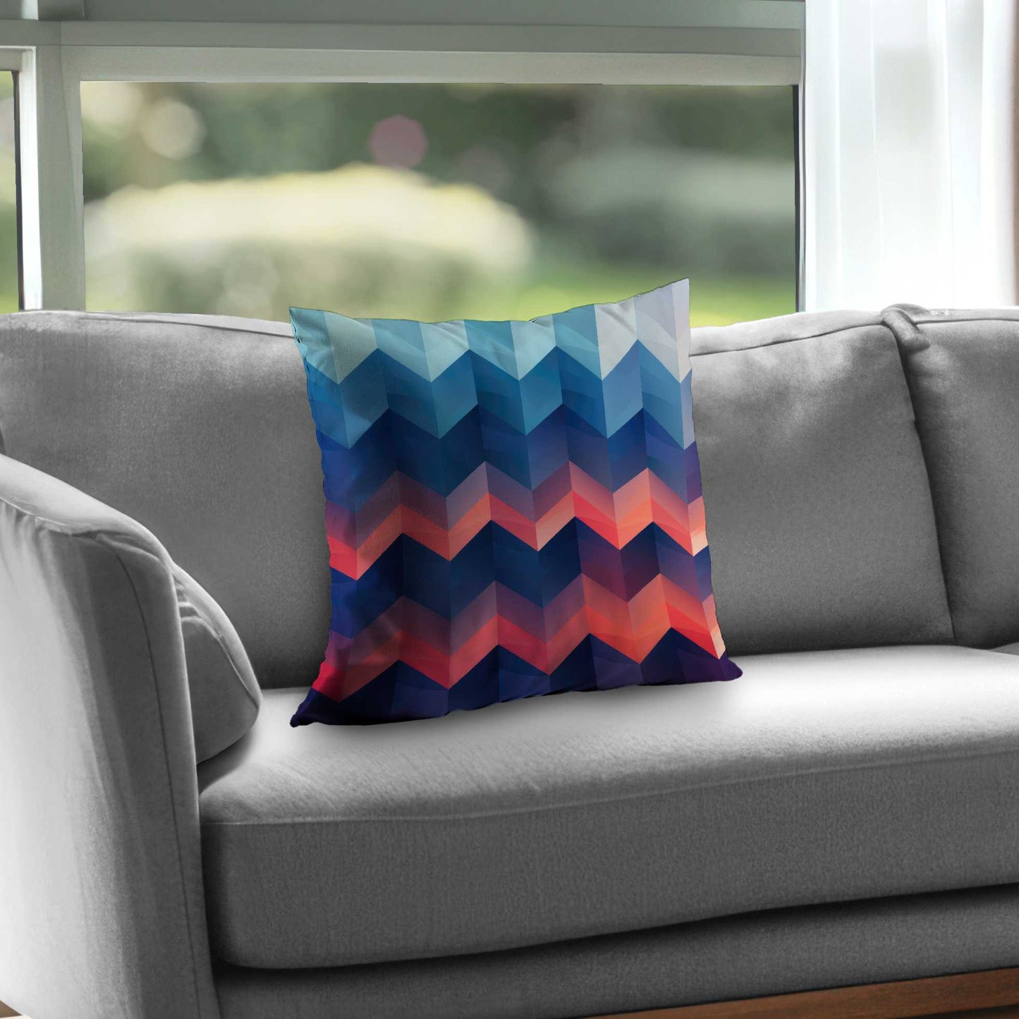 Coussin décoratif Heat Waves en sergé de polyester | Décoration d'intérieur élégante