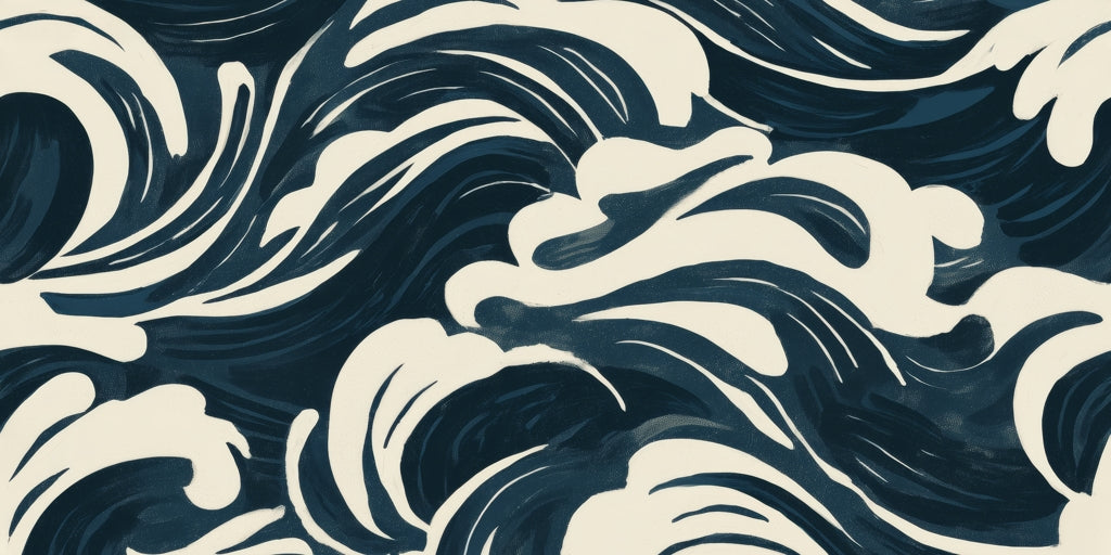 Midnight Ocean Flow Desk Mat | Stylish Home Decor Accessory