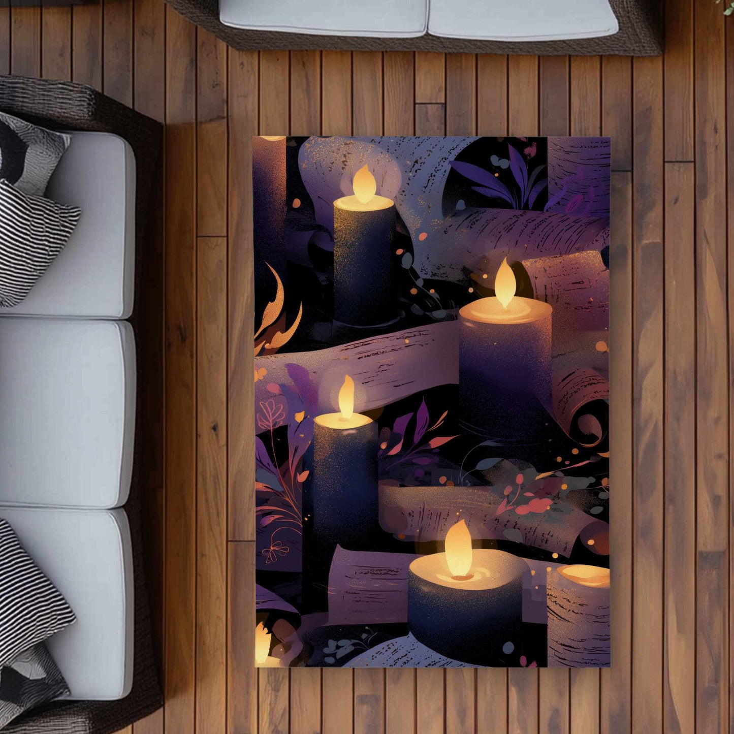 Tapis d'extérieur « Chuchotis à la chandelle » | Décoration d'intérieur