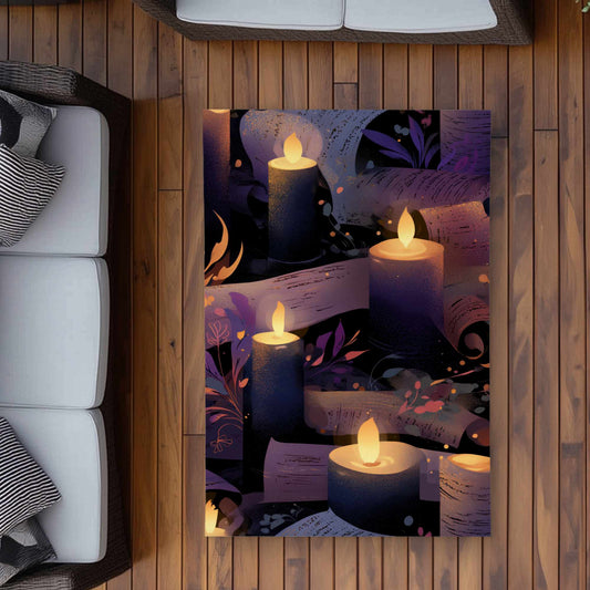 Tapis d'extérieur « Chuchotis à la chandelle » | Décoration d'intérieur