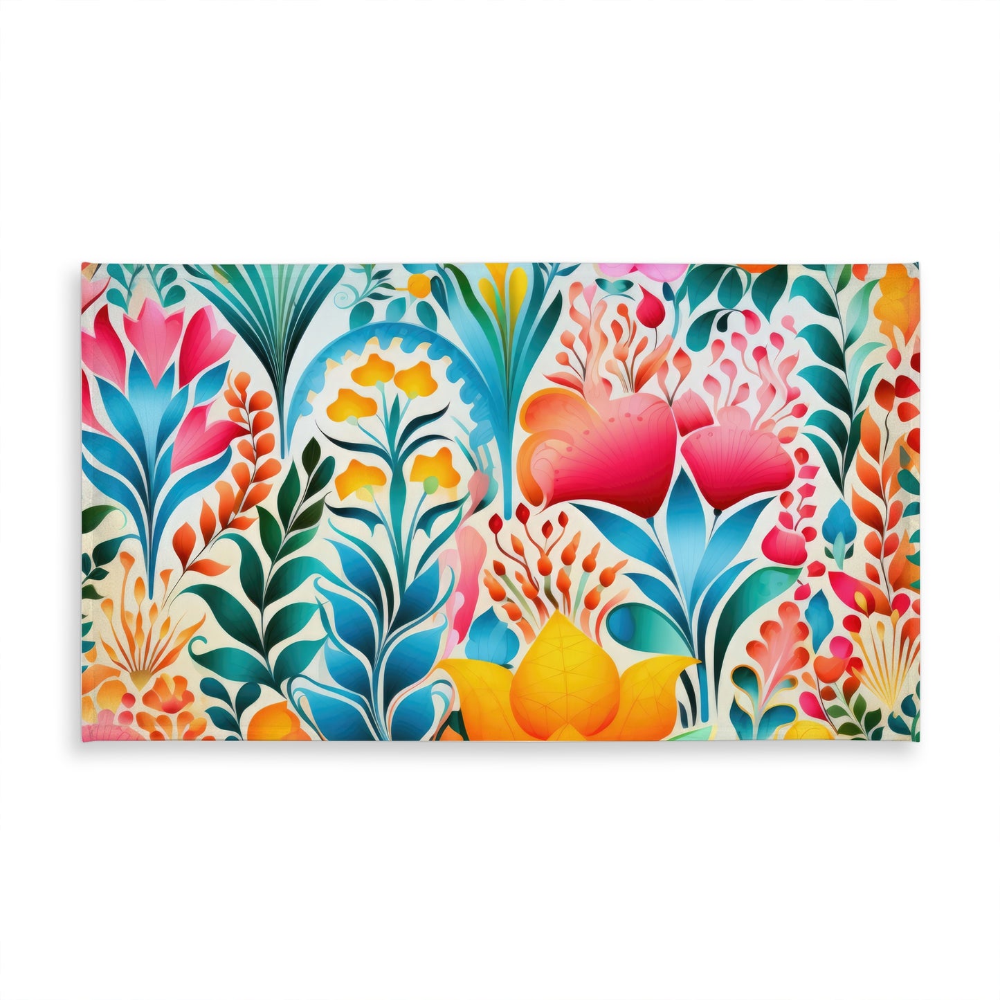 Flowing Flowers - Orange Indoor Outdoor Tablecloth